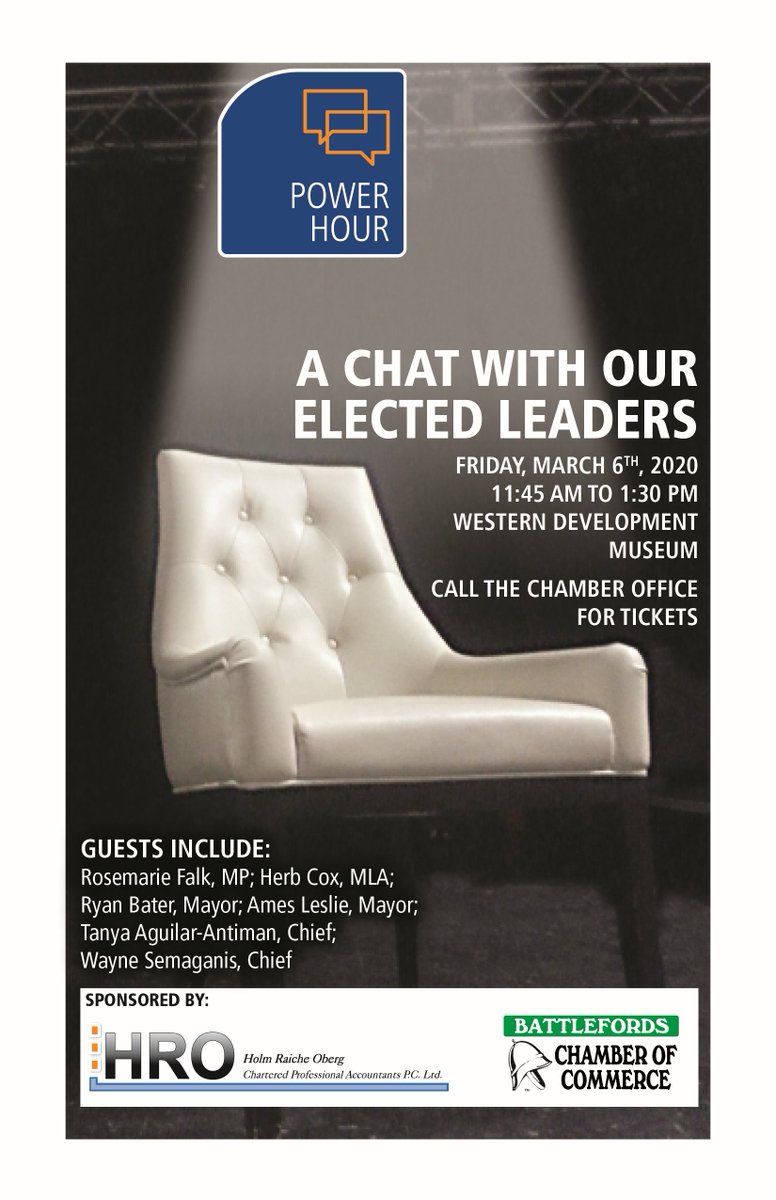 Call the Chamber today to reserve your seat!