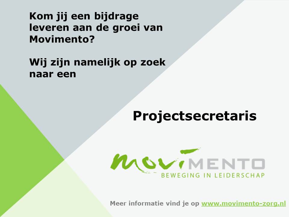 MovimentoZorg's tweet photo. Movimento op zoek naar een projectsecretaris .

Kom jij ons leuke team versterken?

 Bekijk de vacature op onze website: https://t.co/m9NFoVqqc0
#vacature #projectsecretaris #projectsecretaresse #Movimento #leiderschap https://t.co/apZX1zE0hx