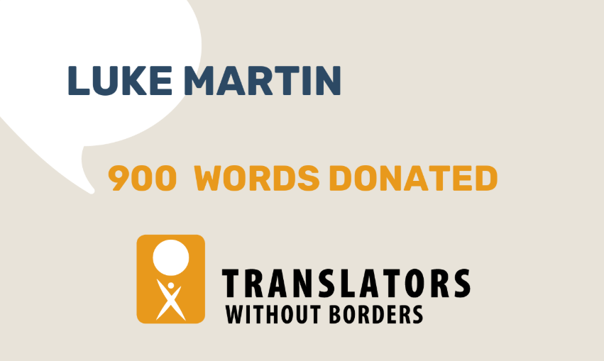 luke_martin56's tweet image. Proud to have carried out my first task as a pro-bono translator for #TranslatorsWithoutBorders this week, and looking forward to offering further voluntary translation services to this wonderful non-profit organisation in future. #xl8 #t9n @TranslatorsWB