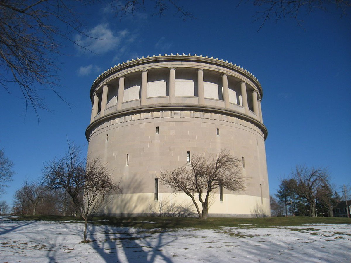 a pantheon? an arena? an amphitheatre? a mausoleum? no, it's a water tower