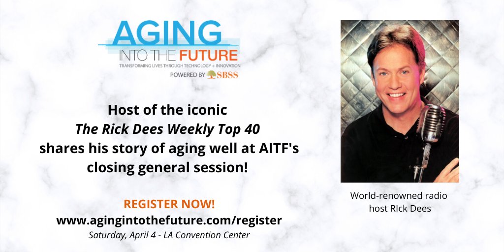 Rick Dees in the House! Getting excited for the 4th Annual Aging Into the Future...join us Saturday April 4th!

#aitf #LosAngeles #aging #techstartups #technology #agingintothefuture #seniors #aarpcalifornia