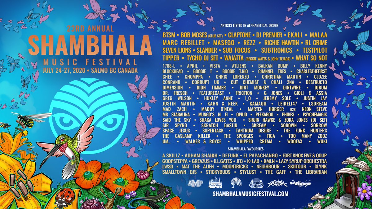 shambhala_mf's tweet photo. Presenting the #Shambhala2020 Lineup ⚡️Featuring heavy hitters, up-and-comers, all-time favourites, and everything in between 🙌 Enter to win 👇

Full lineup release with over 200 more artists still to come 👀 💜 https://t.co/74BJhEOLu7
