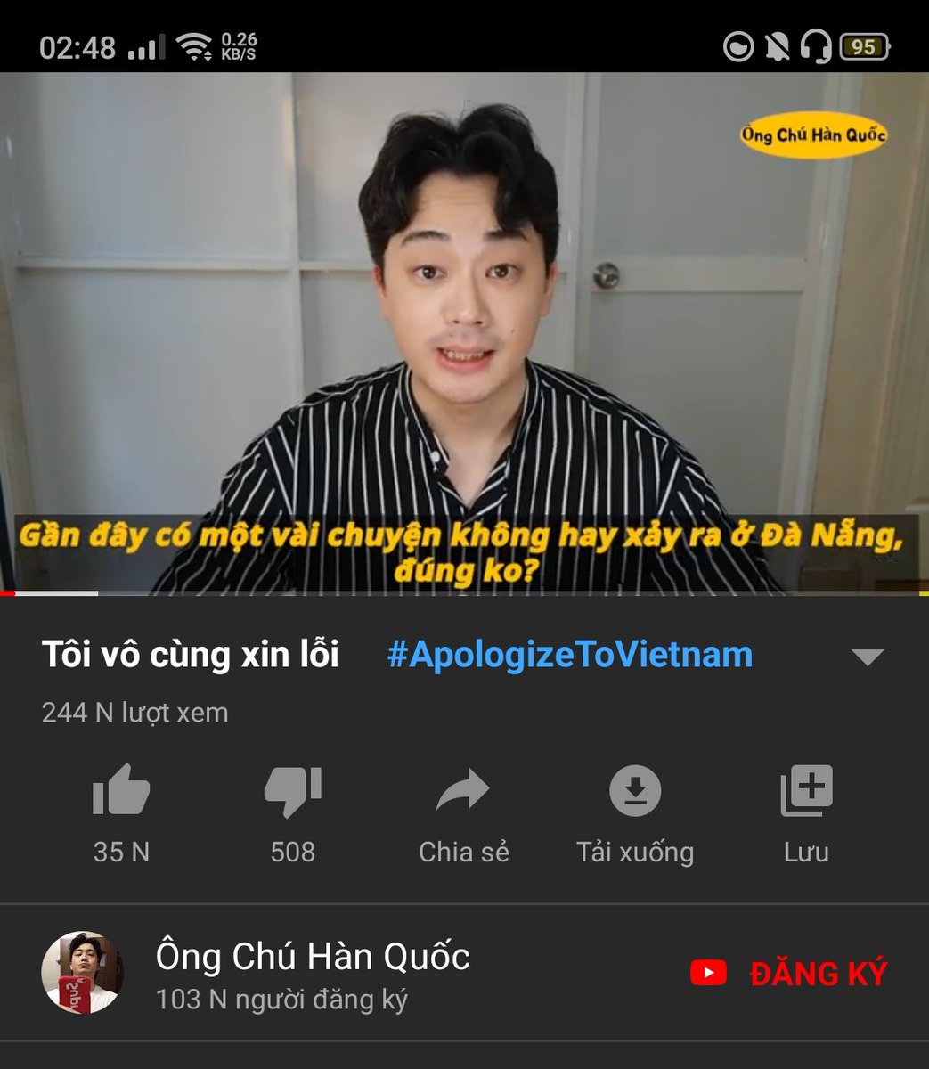 Mai53700767's tweet photo. #20Kr_YTN_ApologizetoVN
#recoverVNreputation 
#AppologizeToVietNam @YTN24
Trên Youtube có nhiều vlog của người Hàn xin l��i Việt Nam. Nhưng các bạn không có lỗi, chúng tôi chỉ cần lời xin lỗi của những người thật sự có lỗi mà thôi. https://t.co/5dnmeepmmy