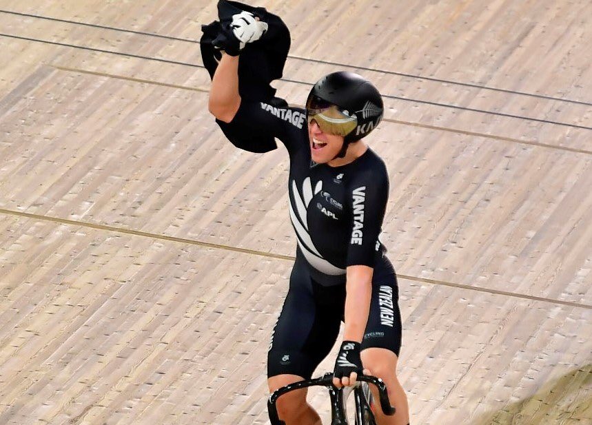 GOLD to Corbin Strong in the Points Race at the UCI Track World Championship.