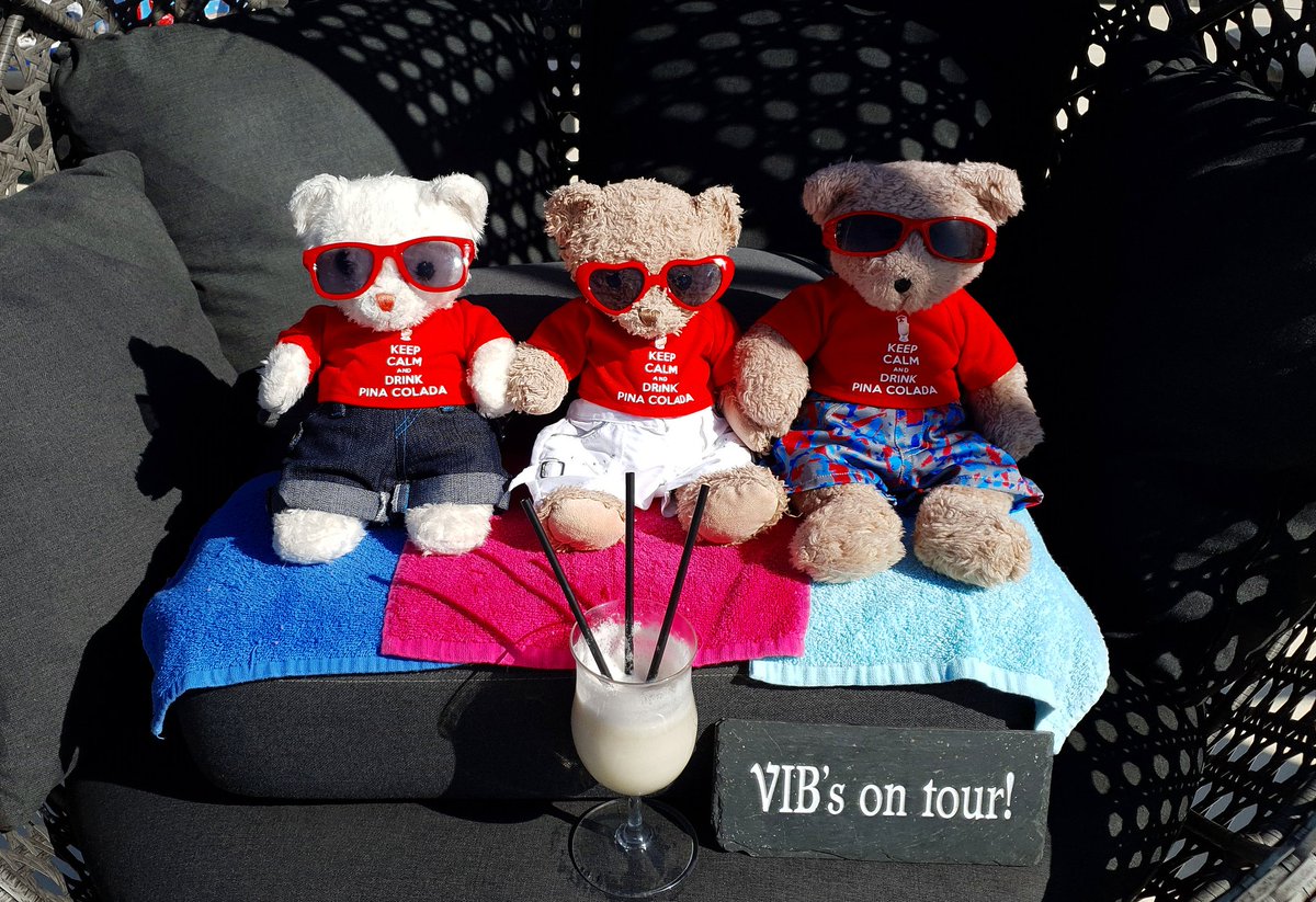 ltluchristian's tweet photo. @Bazthebearuk @TourGuideTed @StuffieStuff1 Here we are wearing #StuffieStuff Baz TGT has created some stunning tops for us https://t.co/TPDWbnASUl