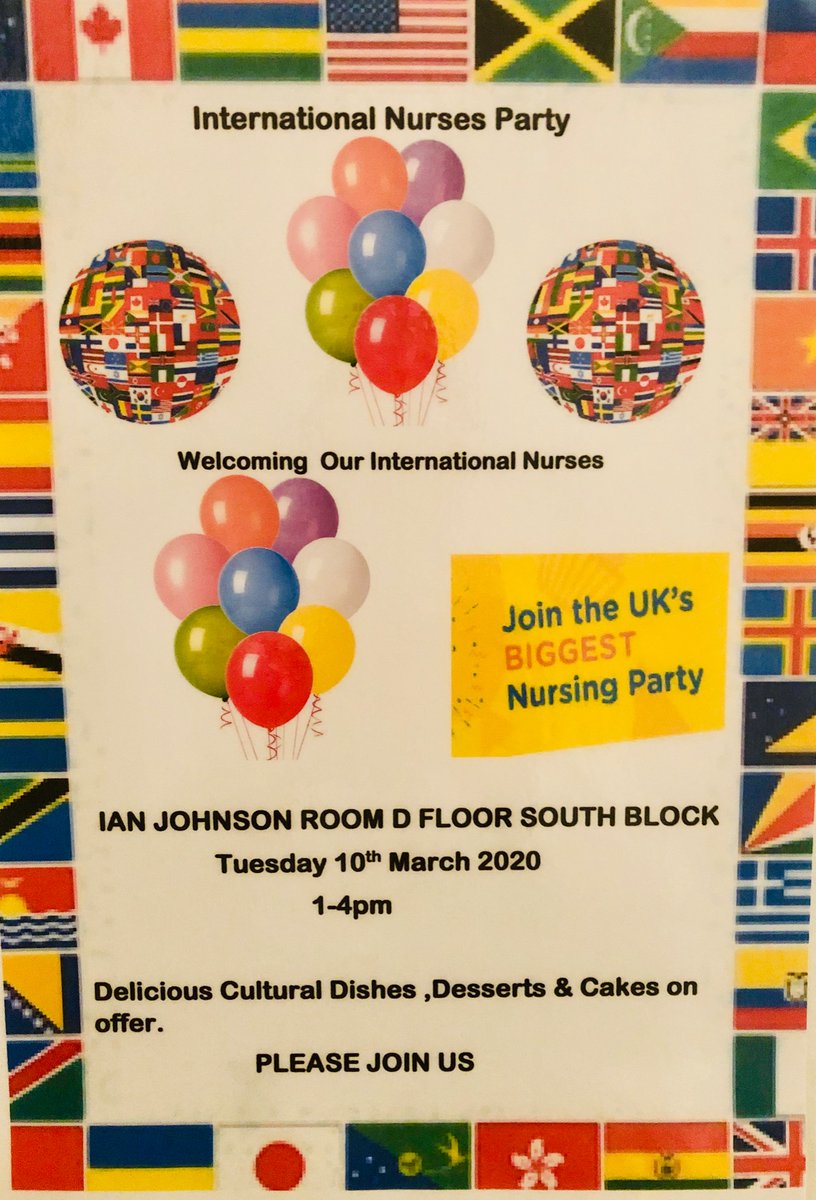 janet bryan (@janetbryan1) on Twitter photo Our International Nurses Welcome Party is approaching πππ
Please come and join us on Tuesday 10th March 1-4pm.
Delicious food will be available and a great party atmosphere π<a href="/BeverleyBrady10/">Beverley Brady</a>
<a href="/SarahMack24/">Sarah Mack</a> <a href="/hourd_lorraine/">Lorraine Hourd</a> <a href="/HcopTeam/">TeamHCOP_NUH</a> <a href="/grettonian/">Ian Gretton</a> <a href="/Kayleigh_Hornby/">Kay Hornby</a> <a href="/DrRajeshLive/">Rajesh Dwivedi</a> Our International Nurses Welcome Party is approaching πππ
Please come and join us on Tuesday 10th March 1-4pm.
Delicious food will be available and a great party atmosphere π<a href="/BeverleyBrady10/">Beverley Brady</a>
<a href="/SarahMack24/">Sarah Mack</a> <a href="/hourd_lorraine/">Lorraine Hourd</a> <a href="/HcopTeam/">TeamHCOP_NUH</a> <a href="/grettonian/">Ian Gretton</a> <a href="/Kayleigh_Hornby/">Kay Hornby</a> <a href="/DrRajeshLive/">Rajesh Dwivedi</a>
