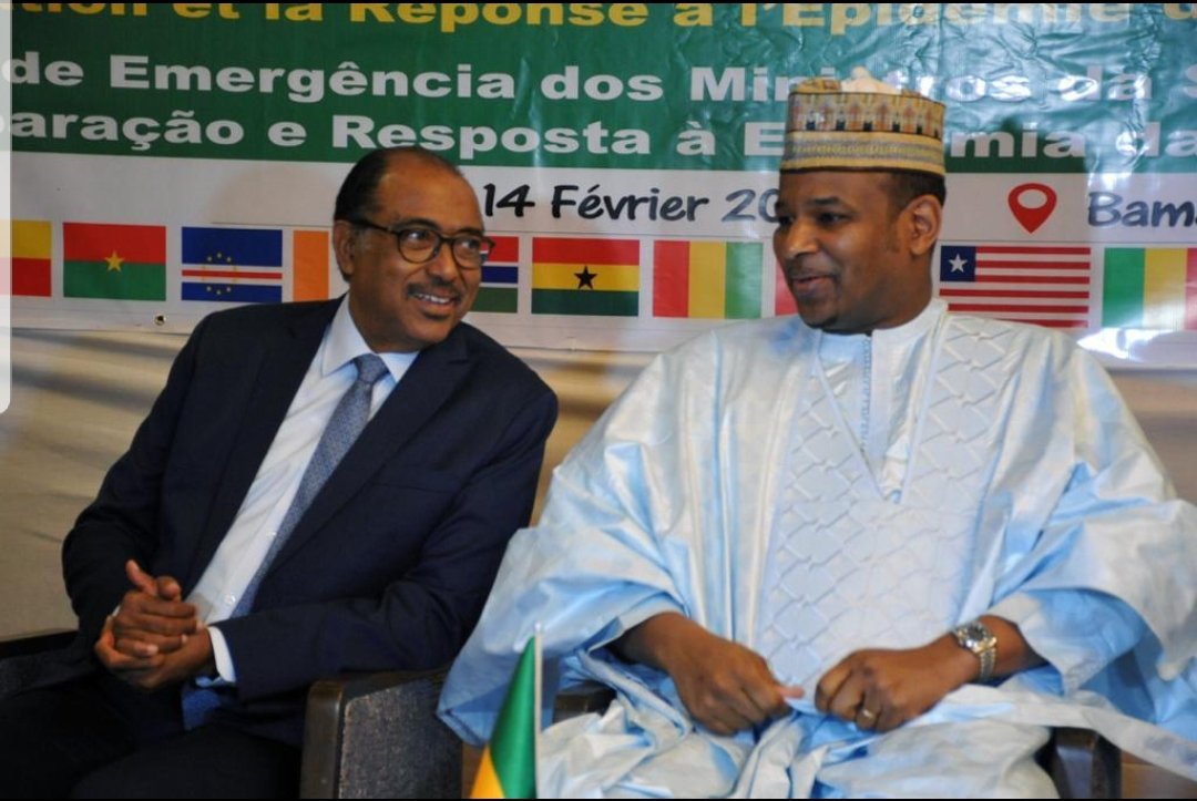 Excellent emergency meeting with the Prime Minister of Mali on the  state of preparedness for the Coronavirus epidemic: the establishment of a national coordination mechanism, an enhanced surveillance system at airports and borders, and a patient care protocol.