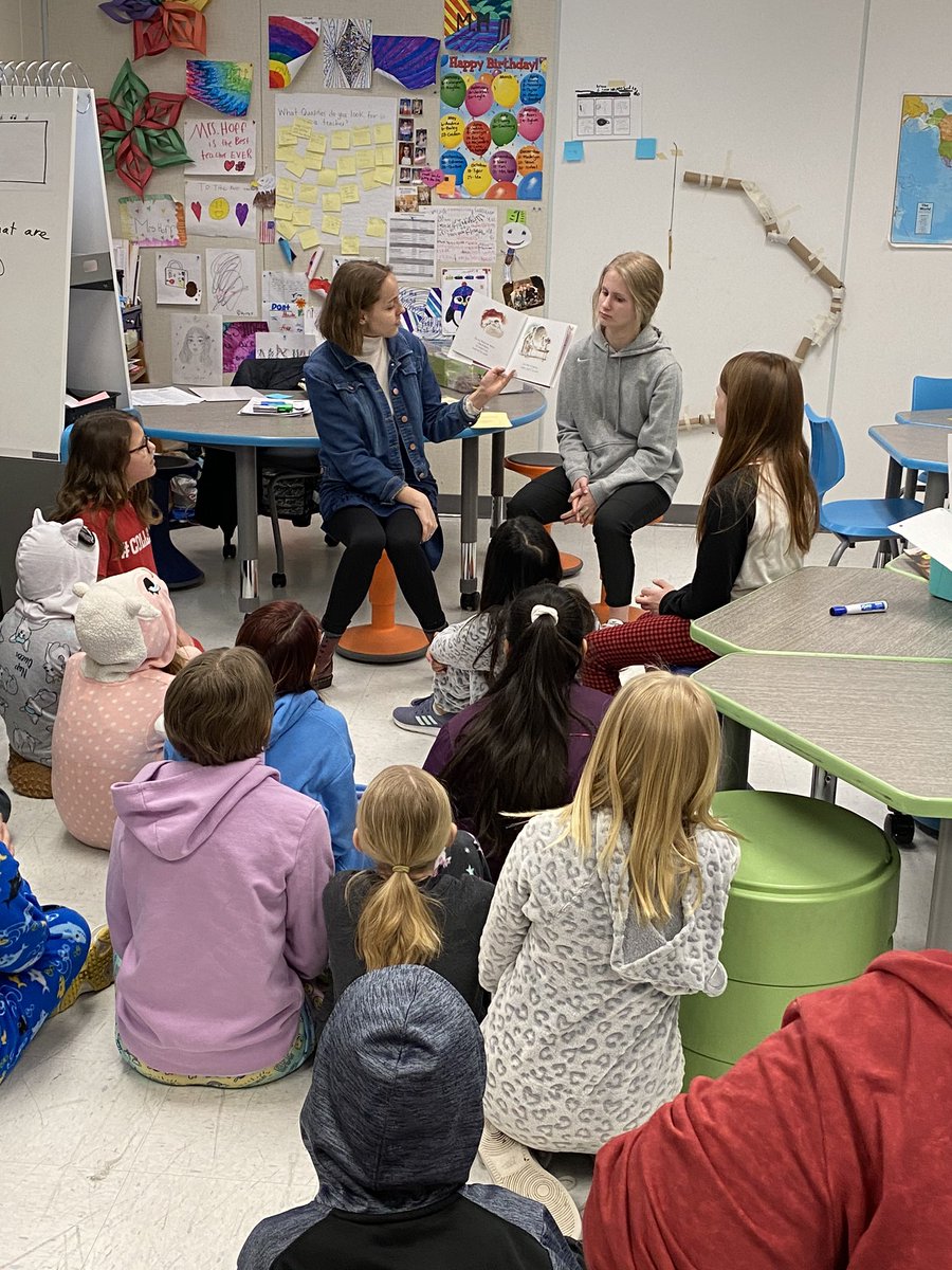 MrsAmyHoff's tweet photo. We had some amazing visitors from @BHSBison High School today. We loved the games, story and Q &amp; A time. #theMESway https://t.co/cPPZtfNMek