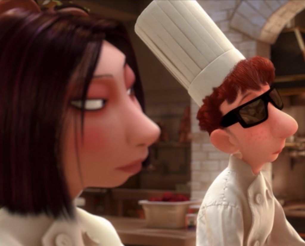 Pixar's tweet photo. Too cool for culinary school. 😎 https://t.co/GWV6ufJKrE
