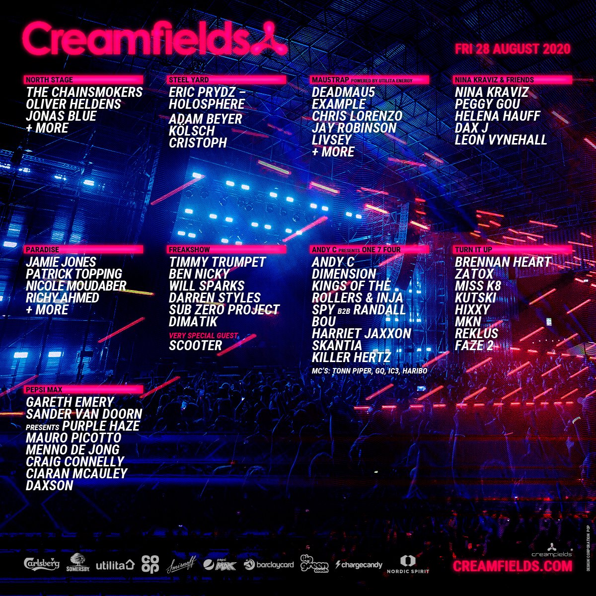 Creamfields's tweet photo. #CreamfieldsFriday π₯βΌοΈ
Final Weekend for deposit scheme book now for Β£20 #Creamfields2020
ποΈ https://t.co/o98gfaEeF7 https://t.co/57mkolIxpH