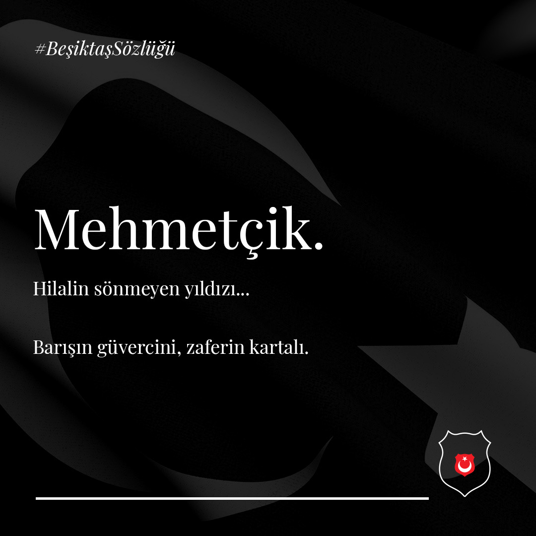 #BeşiktaşSözlüğü - 12

Mehmetçik.

Hilalin sönmeyen yıldızı...
Barışın güvercini, zaferin kartalı.
#MehmetçiğinYanındayız  🇹🇷