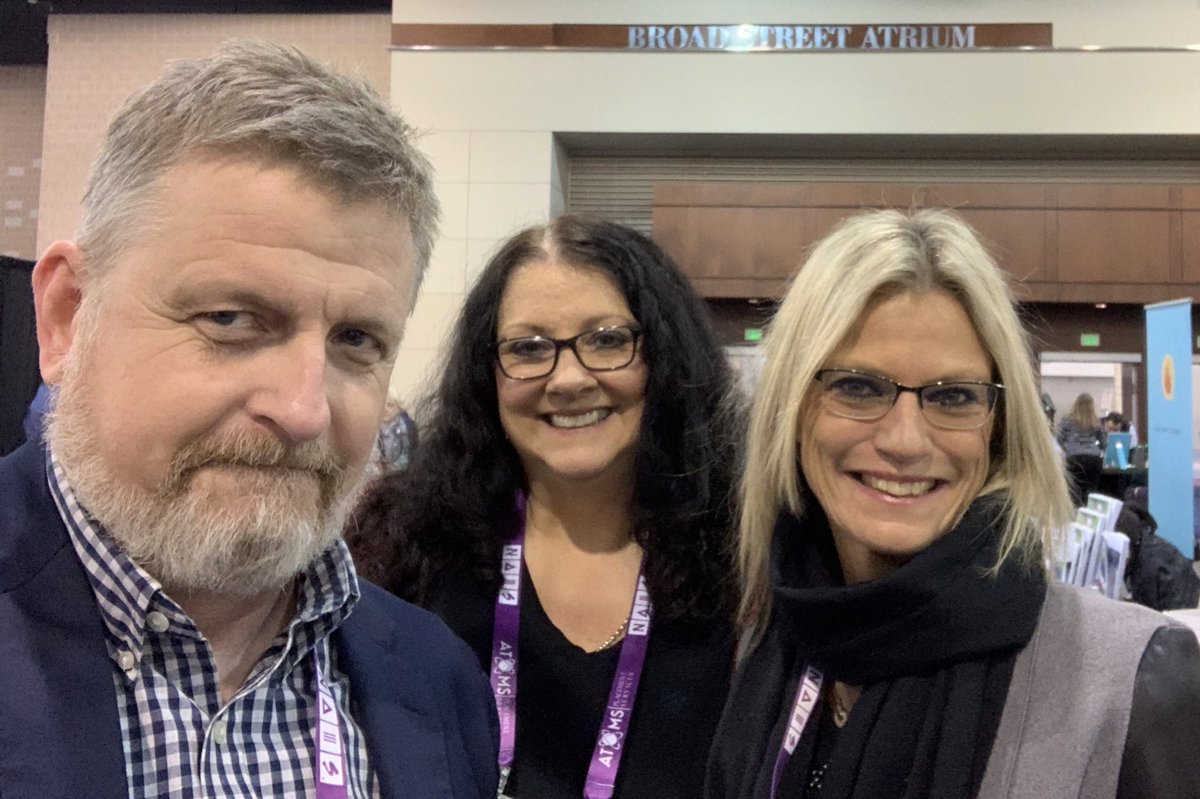 Judy Corona-Karpowicz and Tina Cerce from Friends School Mulllica Hill.  My old stomping grounds!
FSMH celebrates 50 years this year!
#QuakerEd #FriendsSchoolMH #NAISAC