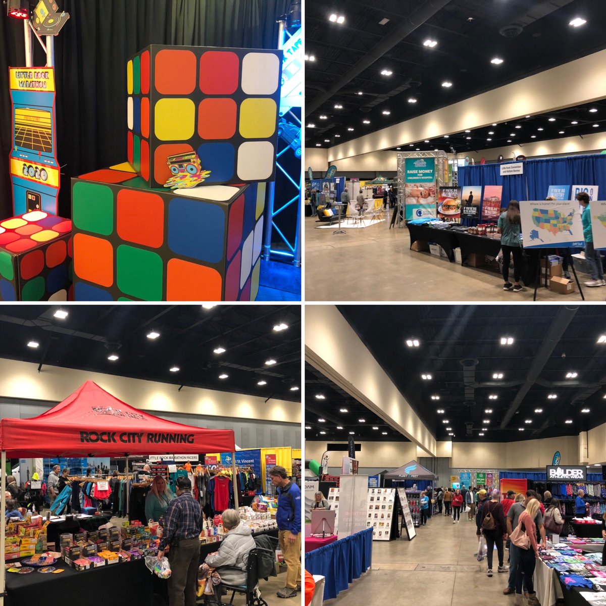 LRMarathon's tweet photo. The fabulous 2020 @LRMarathon Expo is open. Welcome runners, walkers, volunteers, and spectators! https://t.co/Lod2P0T8vc