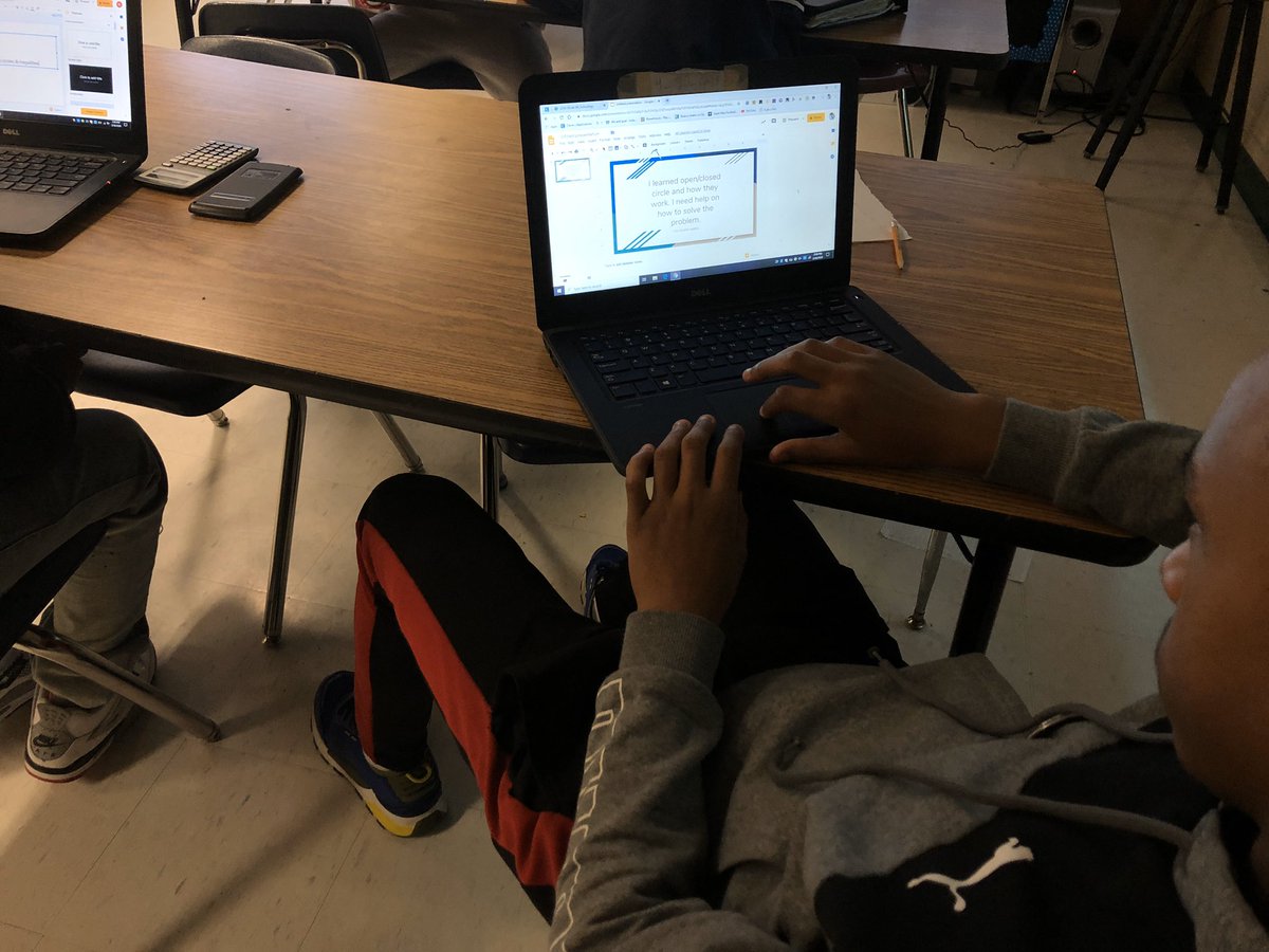 K_M_Hinchcliff's tweet photo. #DigitalLearningDay continued! Mr. Mayo’s Ss worked on writing weekly learning reflections. To share their reflections w/classmates, they used Google Slides & @Schoology media albums! #mathwriters #communicators @WilderMiddle @HCPS_Innovates @kkier17 @HenricoMath @hcpslib https://t.co/pxQqOPEQ8l