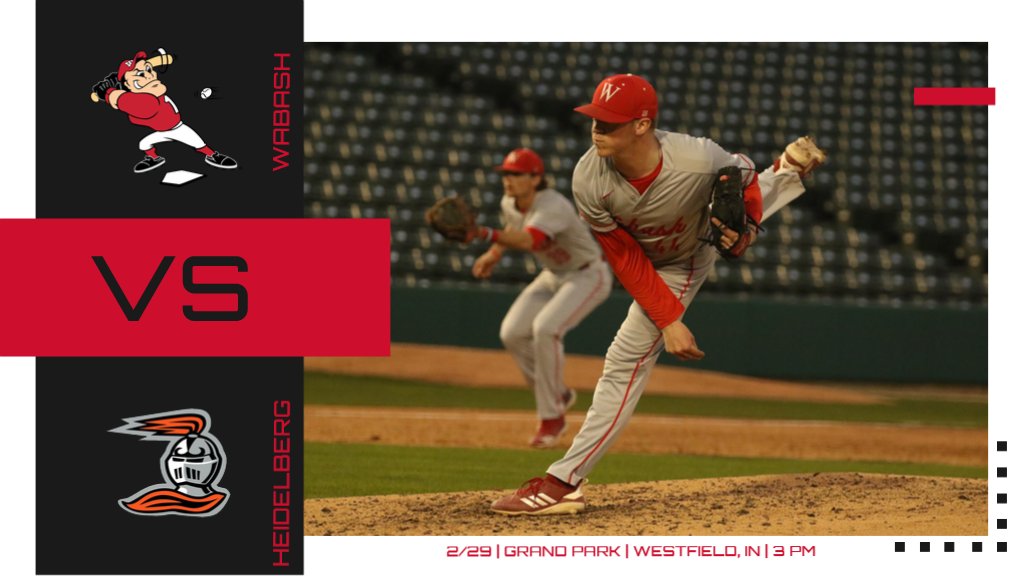 wabashathletics's tweet photo. . @WabashBaseball opens the 2020 season Saturday against Heidelberg University at Grand Park in Westfield, Indiana. The start time has been moved to 3 p.m. Live stats - https://t.co/fOKRtBRZ3C. Live video - https://t.co/muUuW6MN2Q. Season Preview - https://t.co/3HXXfTYqHT https://t.co/ldFR7fap8O