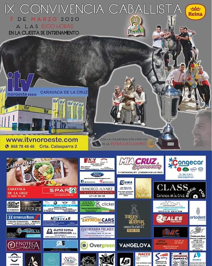 IX CONVIVENCIA CABALLISTA

Estamos a una semana de la IX Convivencia Caballista organizada por la Peña Caballista <a href="/TibuArtesano/">Peña Artesano</a>.

El 7 de marzo, a partir de las 10:00 horas, en la cuesta de entrenamiento.

#CaballosdelVino
#CaballosdelVinoUNESCO
#FiestasdeCaravaca
#Caravaca