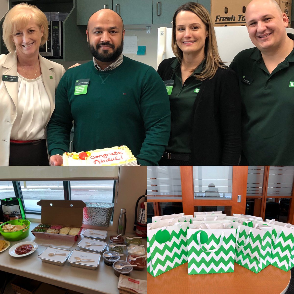 So much happening today extended hour survival bags, taco bar lunch and celebrating Abduls promotion to FA!! <a href="/EricGriggs_TD/">Eric Griggs</a>  <a href="/TaraLynnH_TD/">Tara-Lynn Hughes</a>