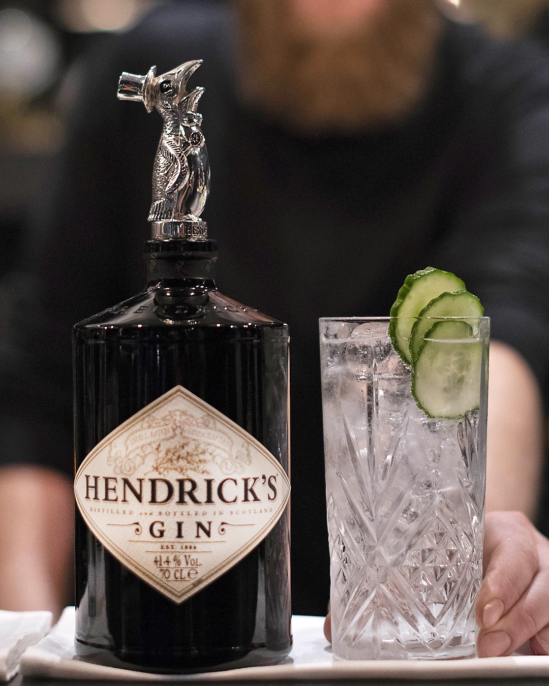 Hendricks Gin bec verseur pingouin métal Pourer bouteilles