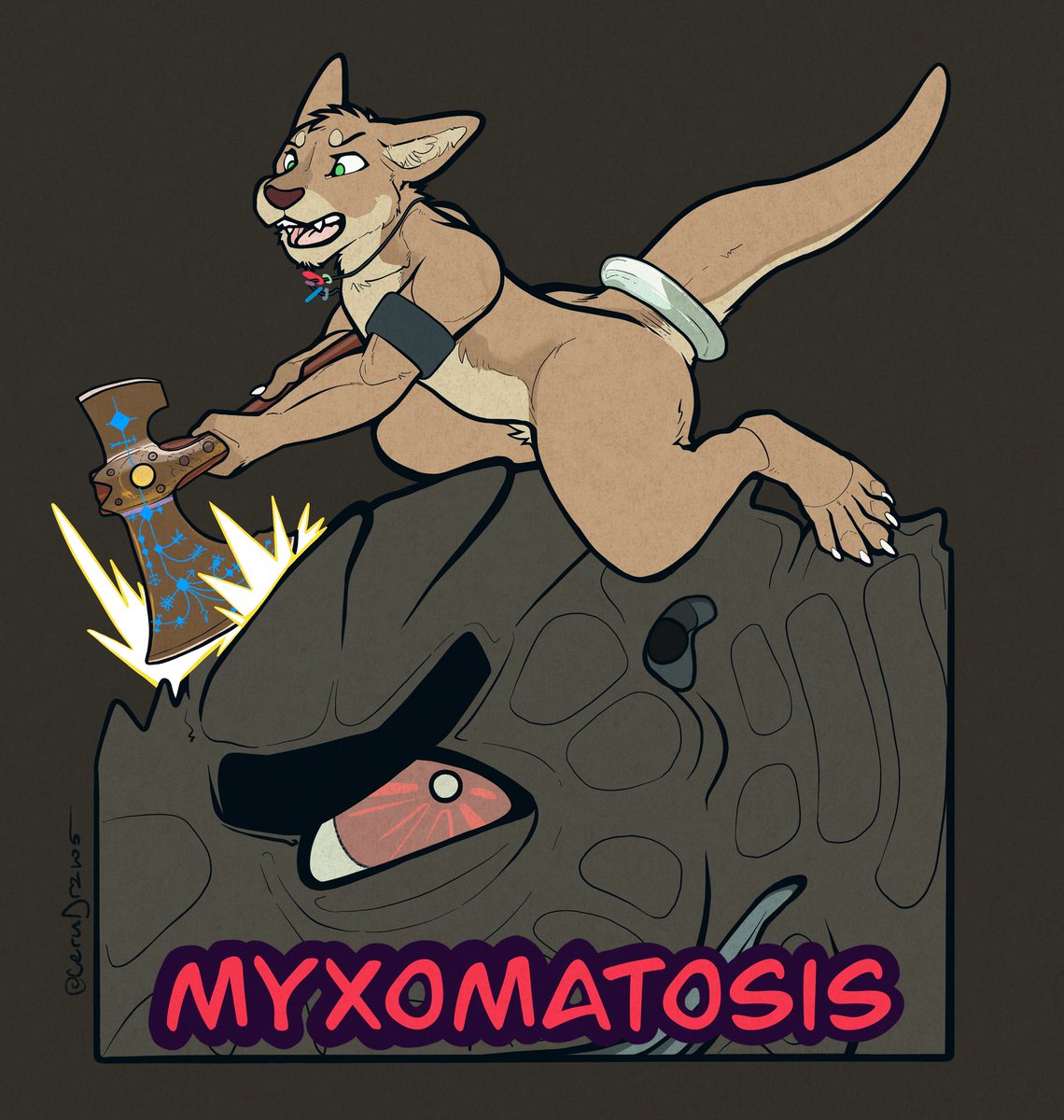 CeruDraws's tweet photo. Kaiju Attack! badge for @MyxFelidae~!
#furry #geroo #kaiju #TFF2020 https://t.co/ie84CtSYOd