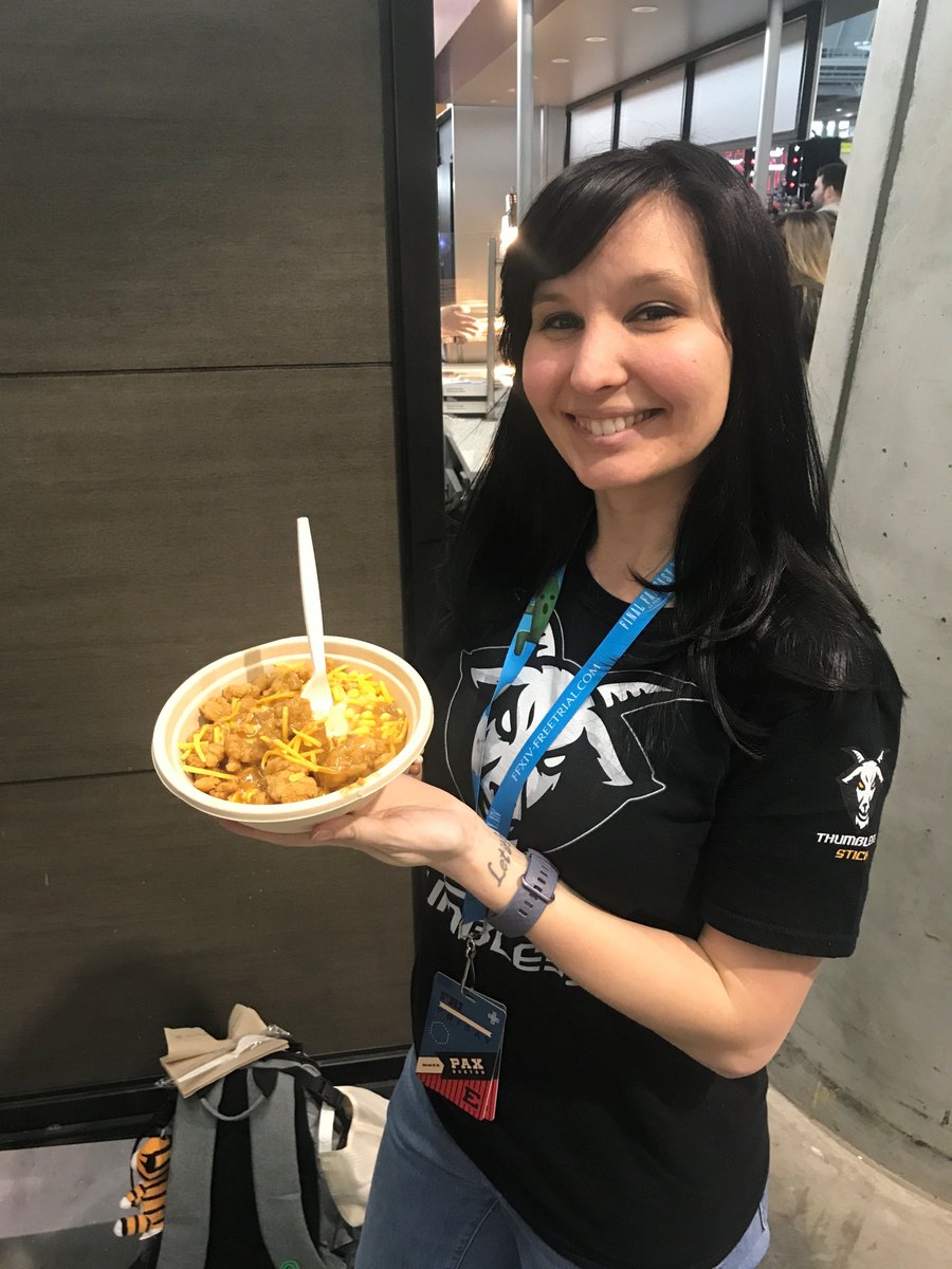 CHEFBCEC's tweet photo. @PAXEAST_2020 Attendees showing their excitement as they enjoy their tasty food between games at the BCEC! #ThisIsLevy #PAXEast #Delicious https://t.co/D7eRurdtZR