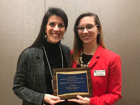 LipscombCofEd's tweet photo. A well-deserved honor for Laura Delgado @Deltothegado! 2020 recipient: Diversity and Inclusion Change Agent Award from #AILACTE- Association of Independent Liberal Arts Colleges for Teacher Education. Learn about the @LipscombCofEd Pionero Scholars program https://t.co/cp4geF4s5d https://t.co/OOzLpFgknS