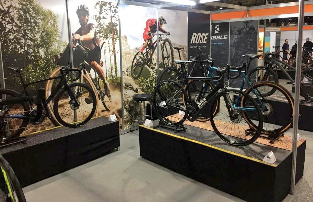 Ready to go at the <a href="/ScropsScotland/">ScropsScotland</a>  at the <a href="/SECGlasgow/">Scottish Event Campus</a> 
We're looking forward meeting and chatting bikes &amp; cycling with everyone over the weekend #scrops2020 #rosebikes