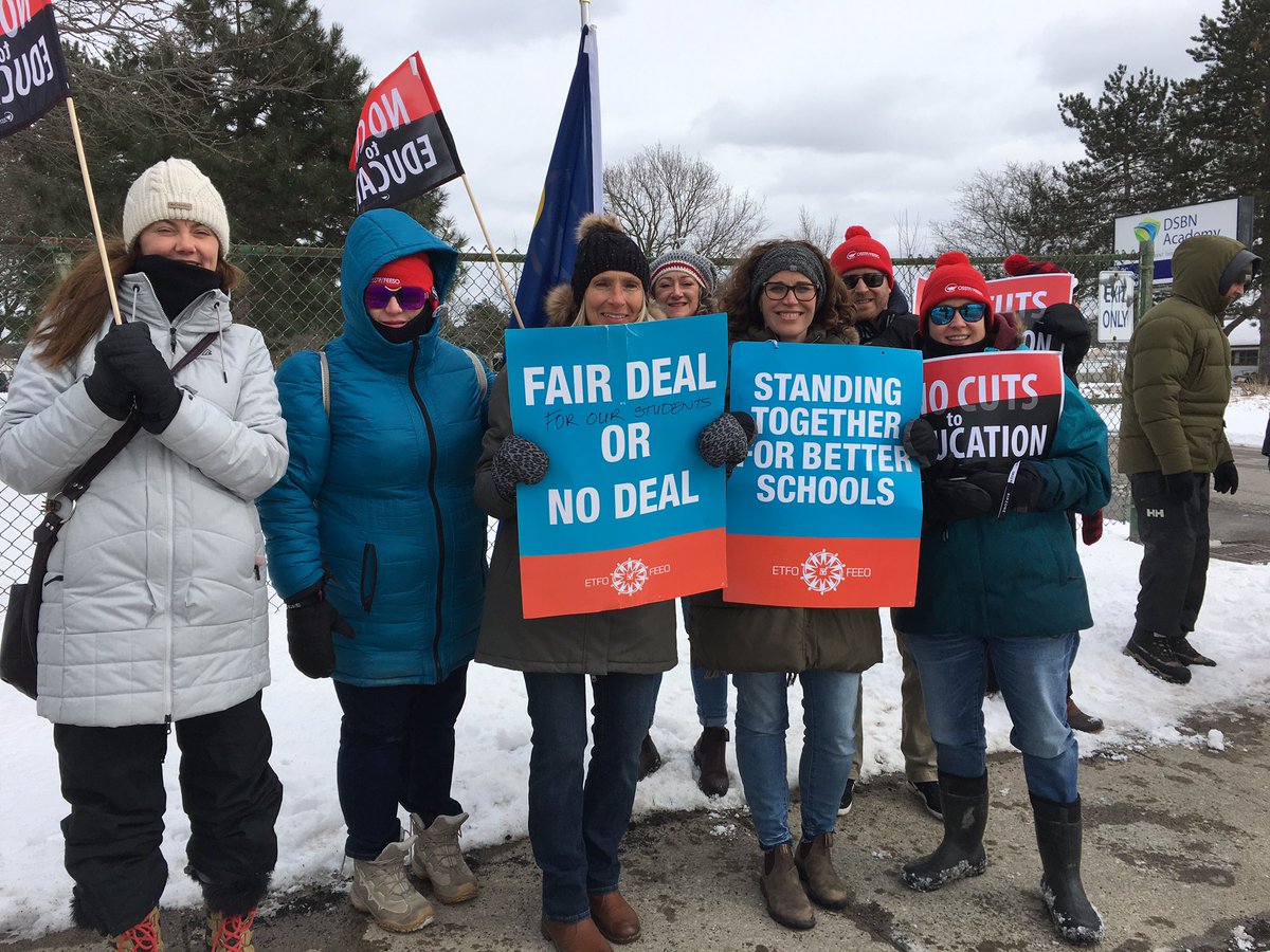 LDroppert's tweet photo. Standing together with ETFO and OSSTF because I see first hand the horrible impact of cutting special education funding and increasing class sizes. #CutsHurtKids https://t.co/N3Rnq7zFoG