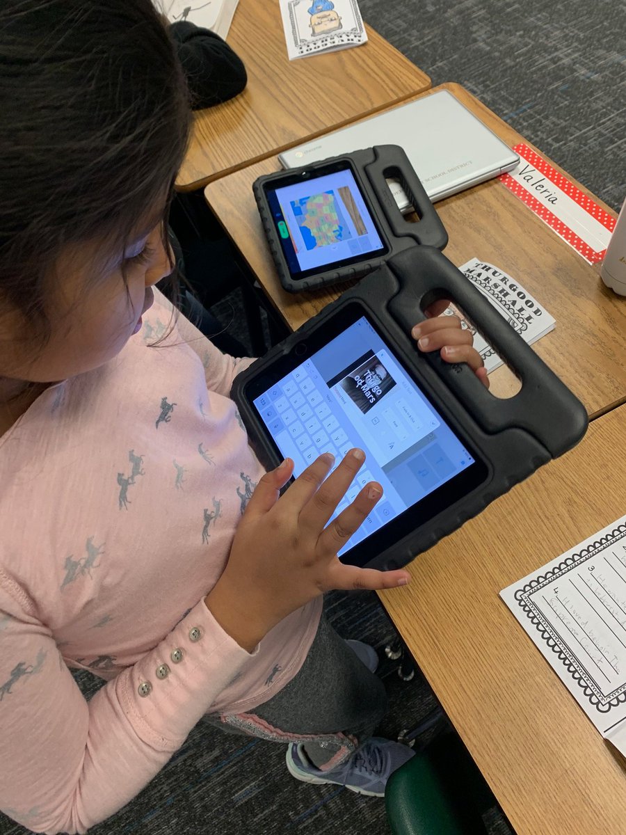 harrison579's tweet photo. Had some fun with @Spears2ndGrade using #ShadowPuppetEdu to share their research on Thurgood Marshall. #spearsWIT #DLDay https://t.co/EWZ8tmz7lr https://t.co/ERfJE6qvS7