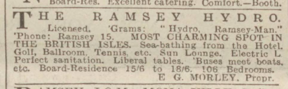 In the 1930s the  #Ramsey  #Hydro  #Hotel was advertised as [being located in] the MOST CHARMING SPOT IN THE BRITISH ISLES  Also, very sensibly there were buses to meet boats carrying holidaymakers  #SeasideHotelOfTheWeek  #coast  #seaside  #history  #heritage