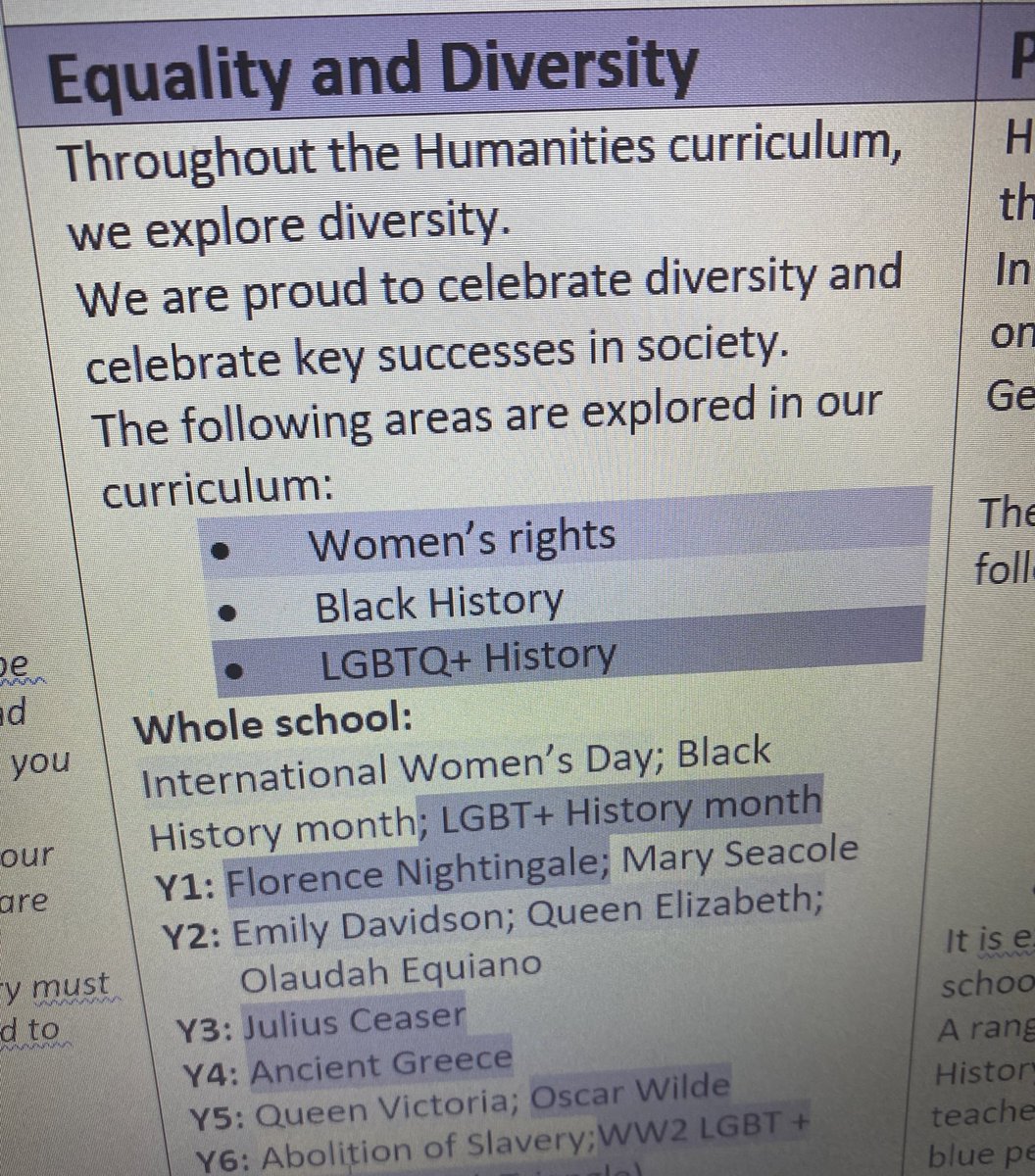 MrBeach94's tweet photo. Exciting to be planning clear coverage of Equality and Diversity into the Humanities curriculum 2020-2021 #InclusiveCurriculum #CurriculumIntent @Centralprimary @LGBTedUK @DavidTLowbridge https://t.co/d1TEeeWXx0
