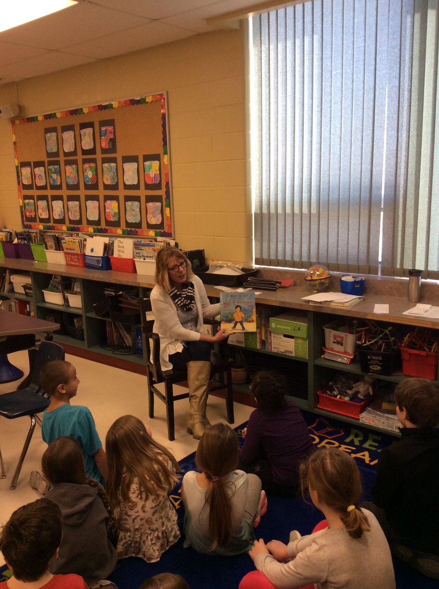 MrsCAntonio's tweet photo. Thank you Ms McDevitt for coming and reading to us! We loved listening to the story, “No Excuses!” #ILoveToRead @WpgBeachSchool https://t.co/b0Siih4KFJ