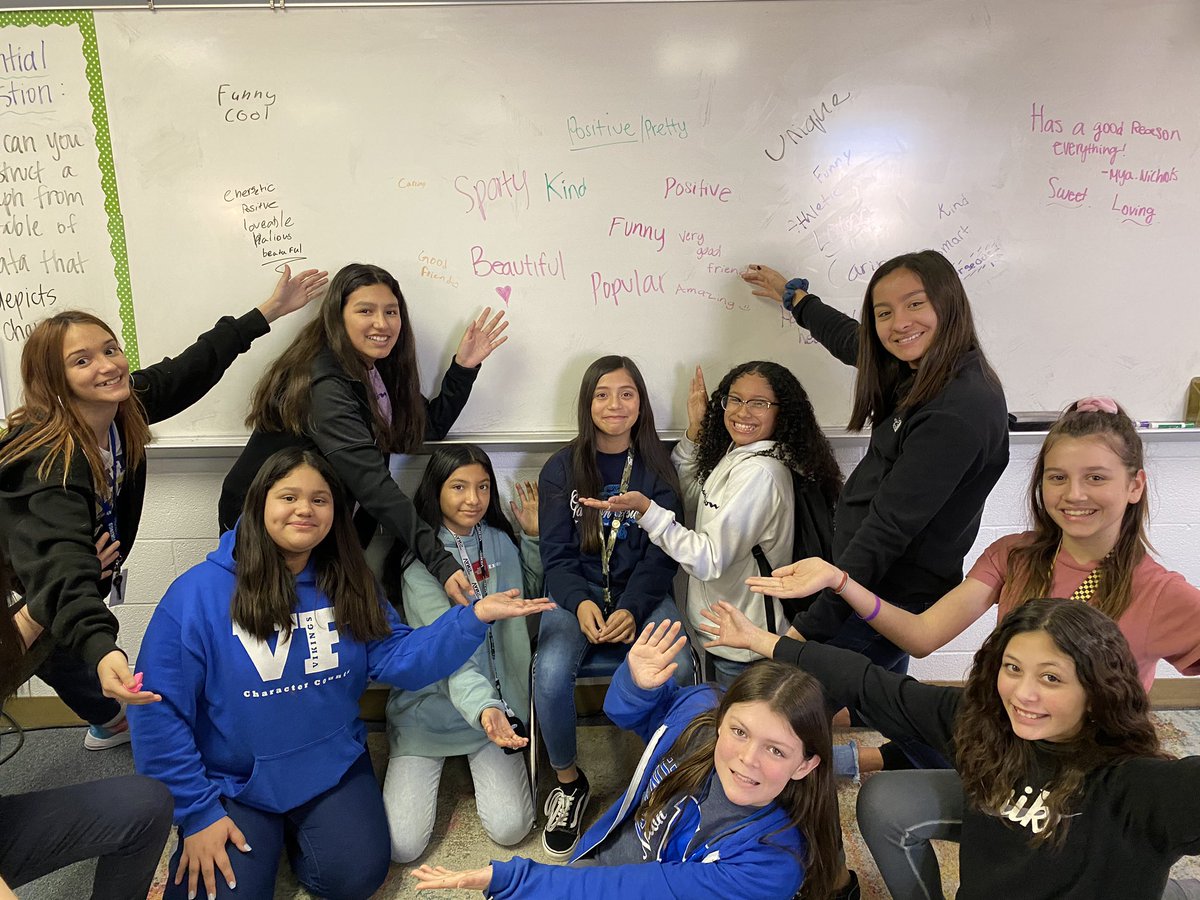 MrsAtchisonMATH's tweet photo. We loved spreading positivity to each other this morning! The smiles on their faces as they read what their classmates wrote was priceless! @vivianfieldms #FearlessFamilyVF #RowTheBoatVF https://t.co/m0o95gQZ1N