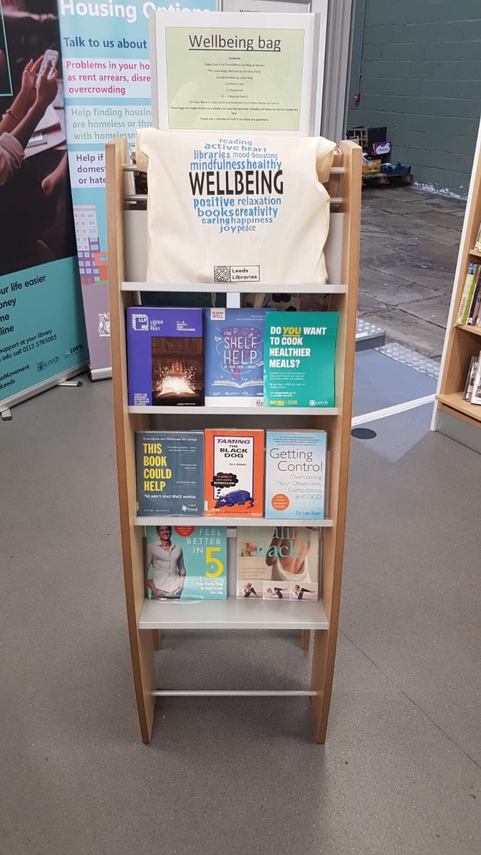 Want to put a spring in your step before Spring? 🐣🌻Why not pop to Kirkgate Community Hub and borrow one of our Wellbeing bags packed with hints and tips to help you live better! <a href="/leedslibraries/">Leeds Libraries</a> <a href="/LeedsMarkets/">Leeds Markets</a>