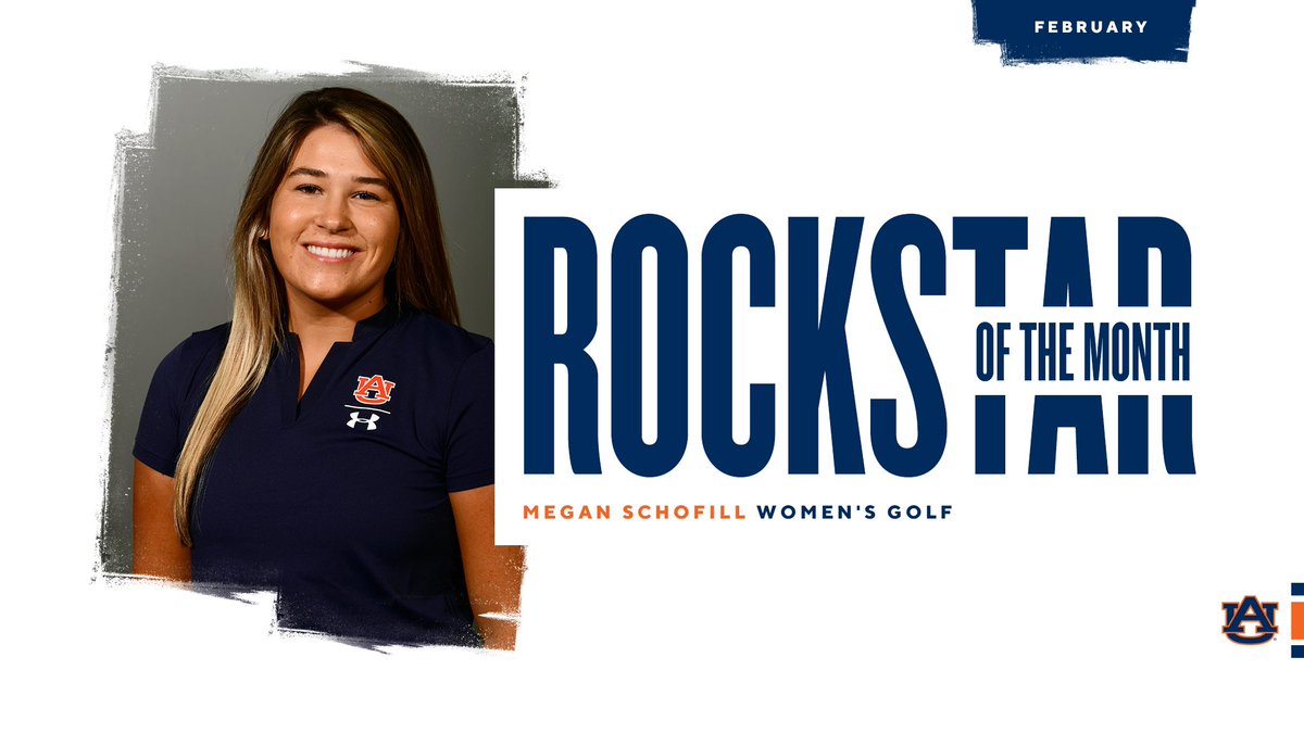 Your <a href="/AuburnWGolf/">Auburn Women's Golf</a> Rockstar of the Month is Megan Schofill! Megan worked hard and had a perfect semester her first semester! Looking to follow it up! #WarEagle