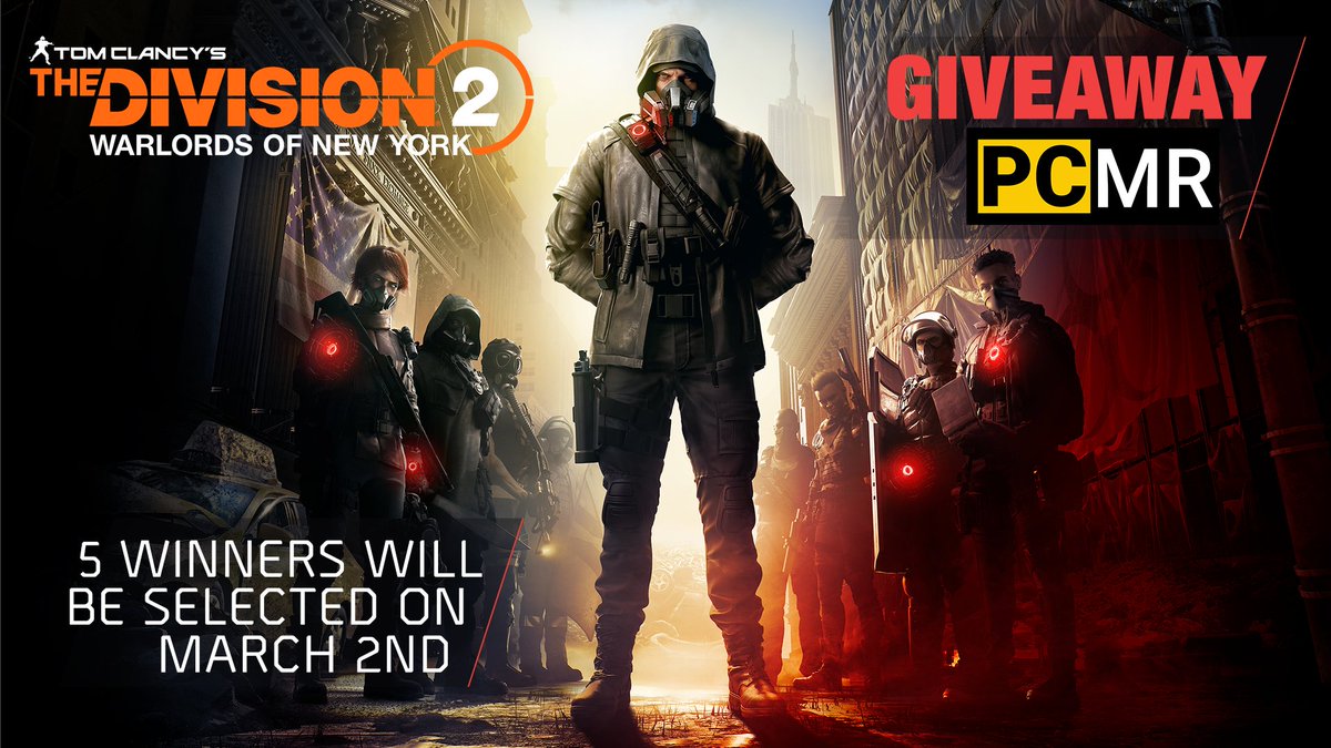 OfficialPCMR's tweet photo. Win 1 of 5 The Division 2: Warlords of New York Ultimate Edition keys this weekend! Be one of the first to get your hands on the new @TheDivisionGame expansion. The base game is also included in these keys! 

Enter here: https://t.co/zHxjnAZoLK https://t.co/HpTBOytssL
