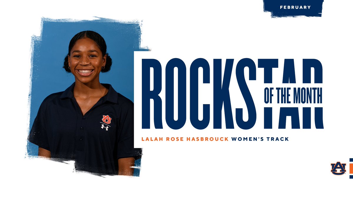 Your Women’s <a href="/AuburnTFXC/">Auburn Track & Field</a> Rockstar of the Month is Lalah Rose Hasbrouck! She had a perfect first semester last Fall and looks to keep it up! #WarEagle