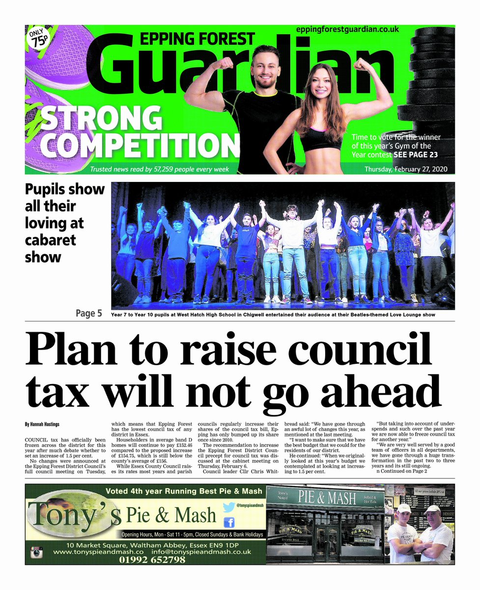 Gym of the Year 2020 competition, vote for your favourite in this weeks Epping Forest Guardian #eppingforestguardian #gymoftheyear #gymlife #competitions
