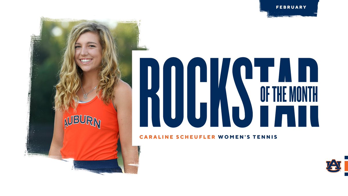 Your <a href="/AuburnWTennis/">Auburn Women's Tennis</a> Rockstar of the Month is <a href="/caralinescheuf/">Caraline Scheufler</a>! Caraline is comin’ in swingin’! She can’t be stopped! #WarEagle