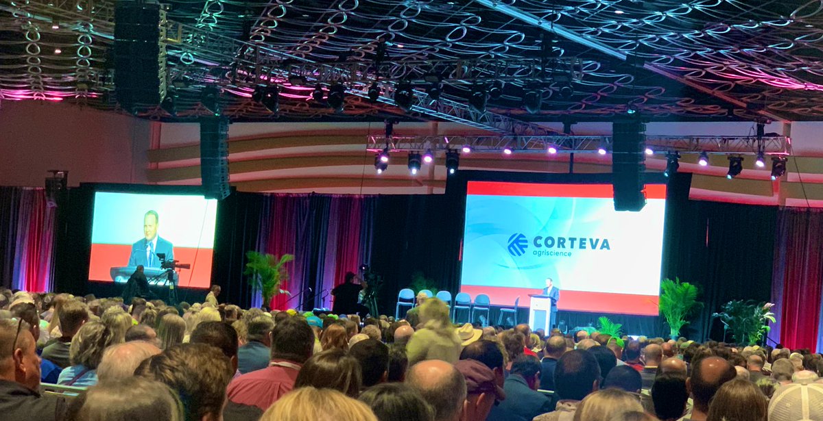 CortevaUS's tweet photo. At the @ComClassic general session, @JuddOConnor5 reminds farmers that Corteva is proud to partner with them through the highs and lows. #KeepGrowing https://t.co/Pyh2GDpWO0