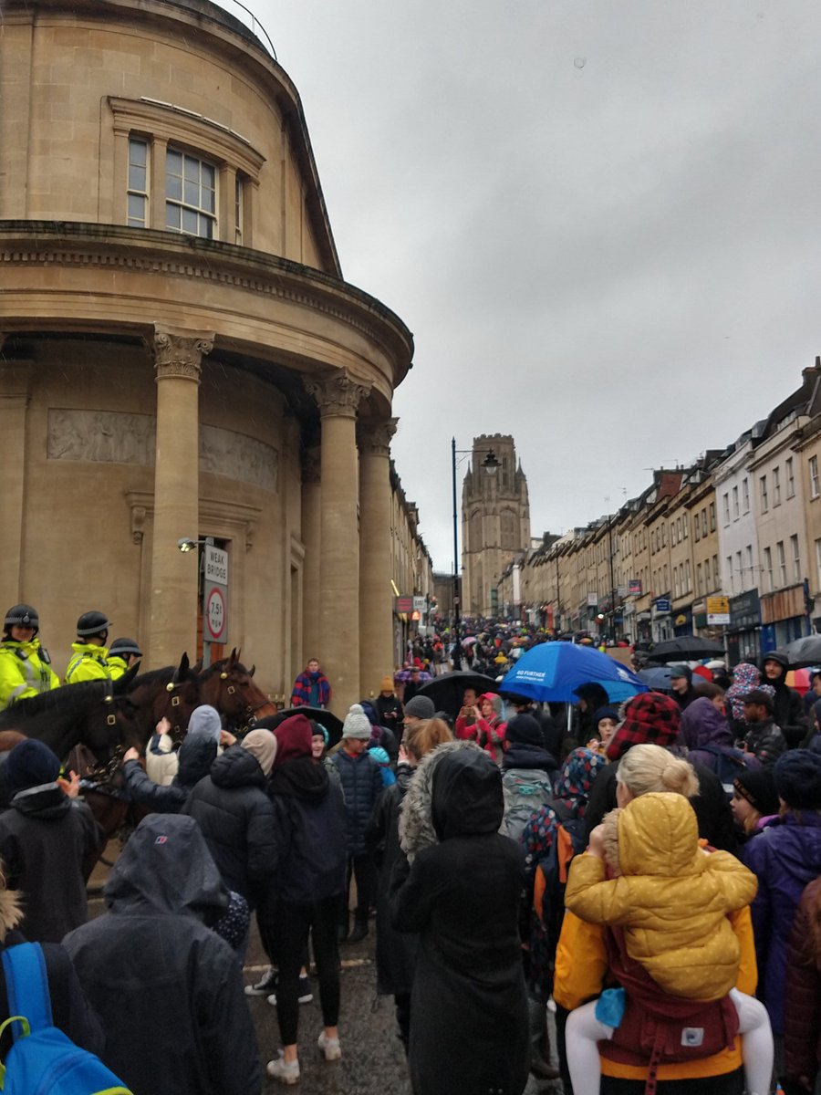 _JEDaly's tweet photo. Amazing crowds today despite the cold and rain, I hope this can encourage real change in Bristol and beyond #GretaThunberg #ClimateStrike https://t.co/gUB4MoOtSs