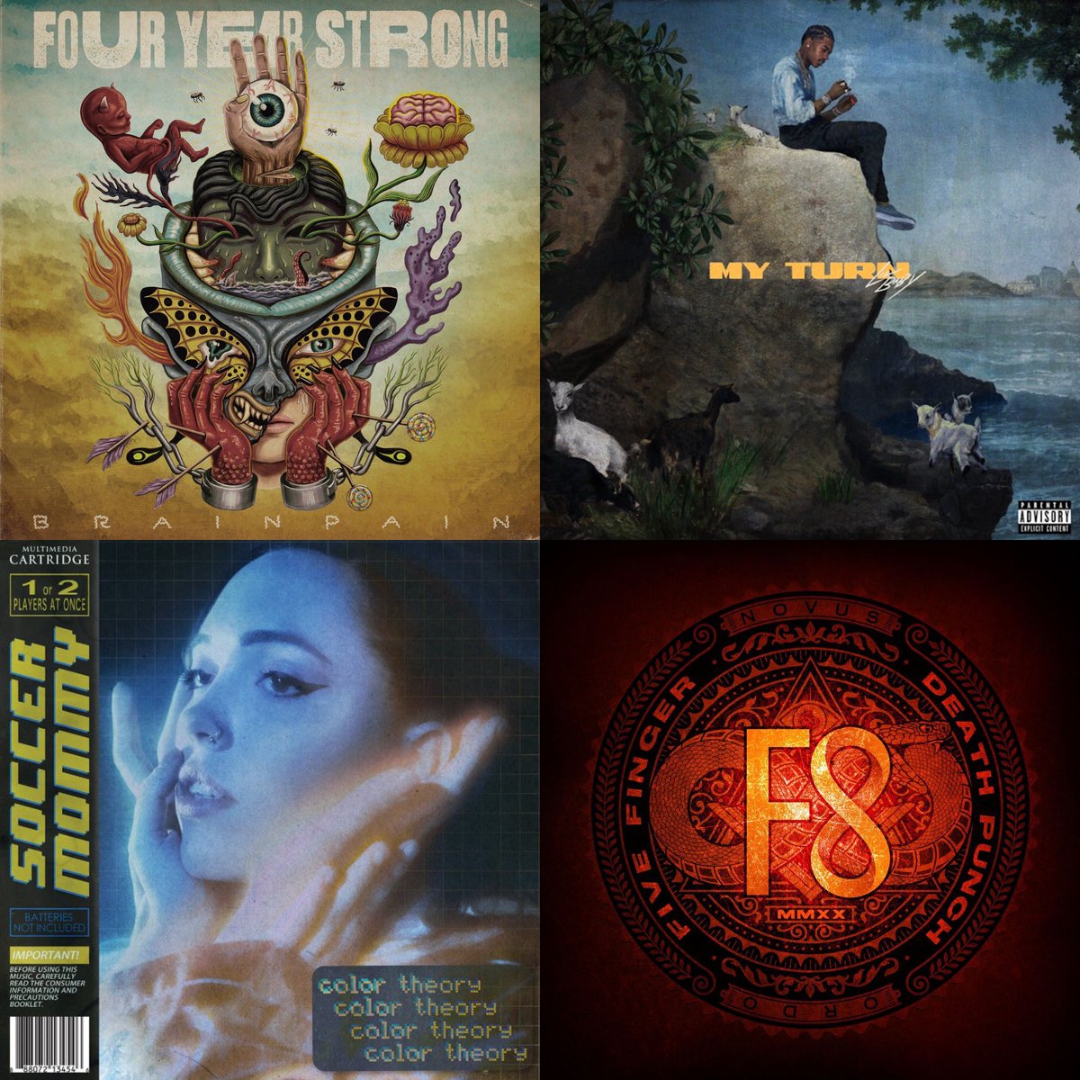 Happy new music Friday everyone! Scope out these awesome new releases! #FourYearStrong #LilBaby #SoccerMommy #FiveFingerDeathPunch