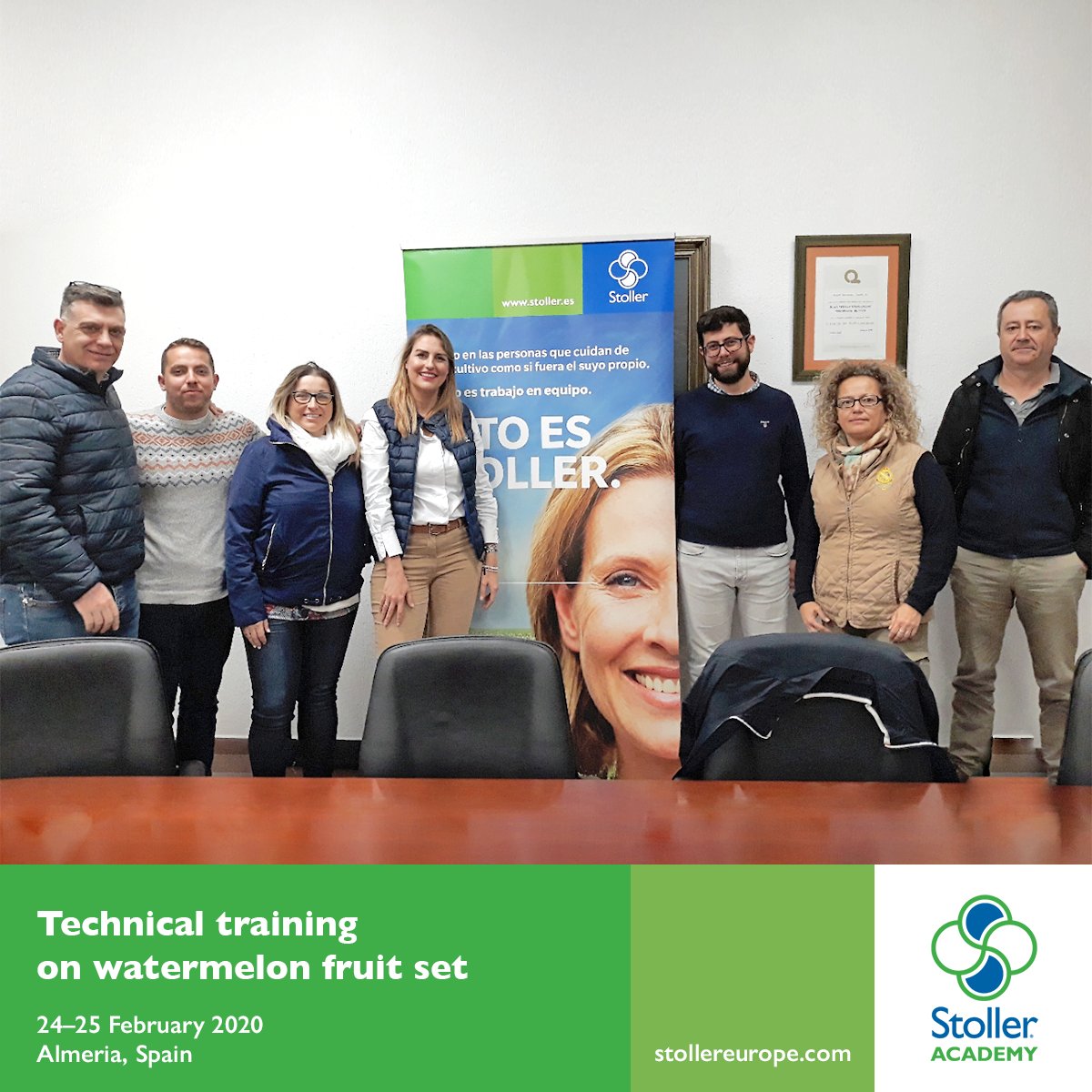 StollerEurope's tweet image. Enri Gordillo, Technical &amp;amp; Sales Responsible of Stoller Europe, gave this week a training on #Stoller recommendations on the watermelon fruit set to technicians from @FAMITRISL and @agrupaadra, distributors of our products in the Almeria area.

#ThisIsKnowledge #StollerAcademy