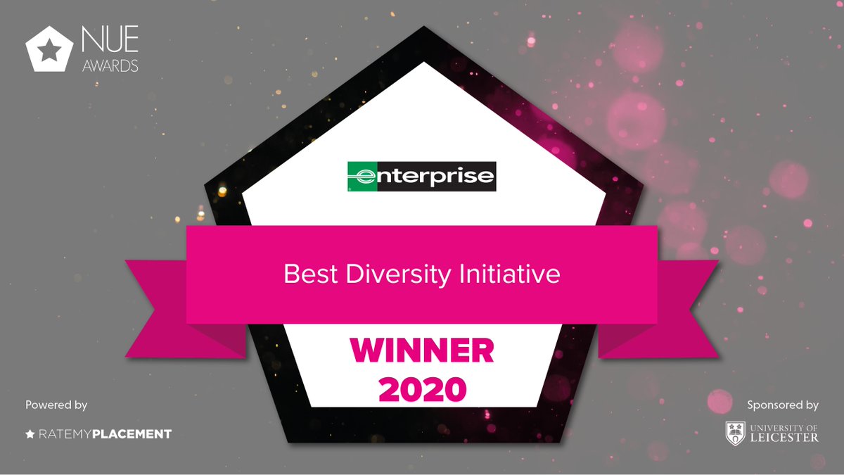 <a href="/erac_jobs/">Enterprise Mobility Careers UK</a> are the winners of the Best Diversity Initiative in Work Experience! Their hard work and dedication to inclusivity and representation is one to be commended. Thanks to <a href="/uniofleicester/">University of Leicester</a> for sponsoring this award. #WellDone #NUEAwards