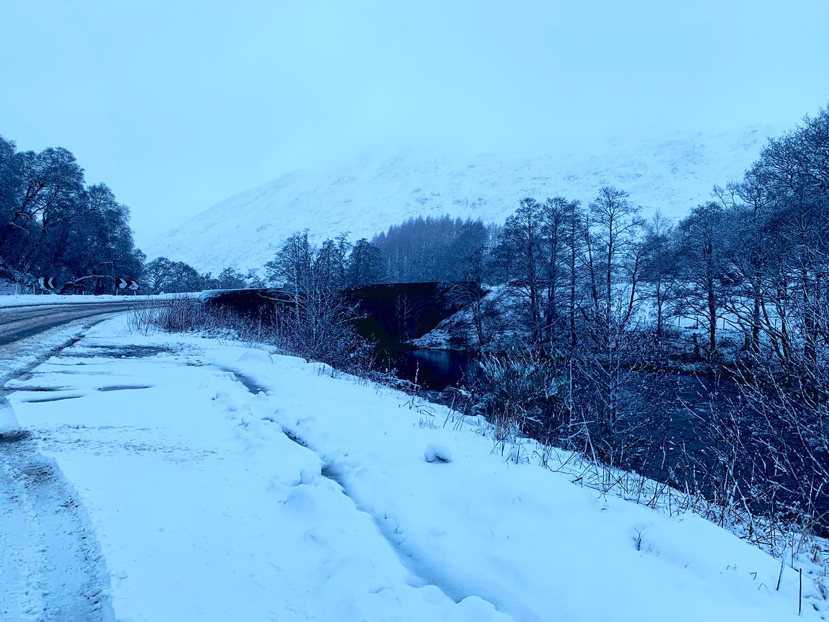 A wee bit snowy in the #SmaGlen #Perthshire this afternoon!