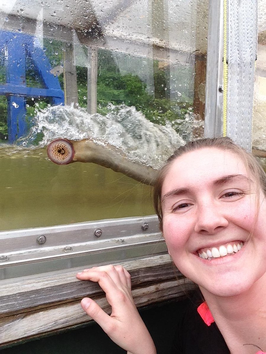 uofmbsgsa's tweet photo. We have another feature student Friday! Jessie is a masters student with Dr. Colin Garroway and Dr. Margaret Docker looking at invasive sea lamprey in the great lakes! 
Take a look below! @UMGradStudies @umanitobasci @um_research https://t.co/6Gp41V0tkl