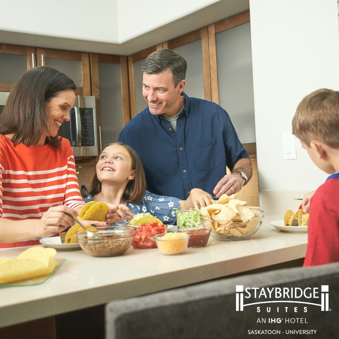StaybridgeYXE's tweet photo. Cook a tasty meal in the comfort of your own room! What are you going to make during your extended stay? #yxe #food #cooking #staybridgesuites https://t.co/WYMylkCtZH