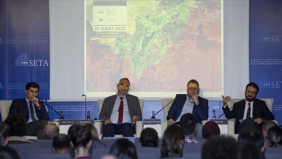 OmranDirasat's tweet photo. A Military expert at Omran Center @Nawaroliver talked about the military situation in #Idlib and the most recent developments during Feb 2020, at panel titled "The #Crisis_in_Idlib and the Changing Aspect of the #Syrian_War" was held at @setavakfi
https://t.co/NZQp6MfIGw https://t.co/gRtTi8Kzkc