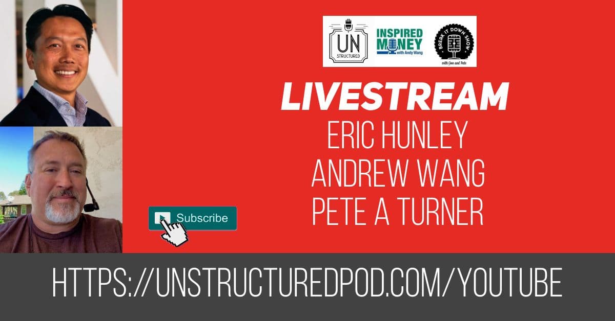hunleyeric's tweet image. New Livestream tomorrow at 11 AM EST! Three podcast interviewers talking shop! Come by and join in the discussion!

youtube.com/watch?v=zsa94a…

#Livestream #UnstructuredPod #InspiredMoney #BreakItDownShow #PodernFamily #HowTheSausageisMade