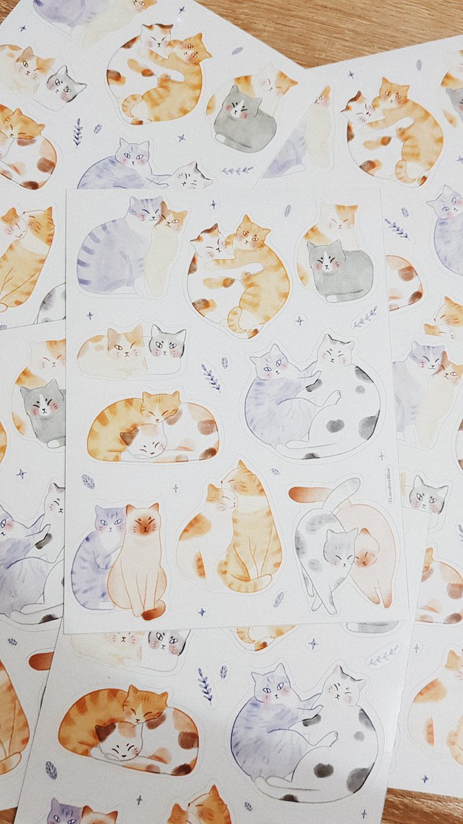 LandleeMae's tweet photo. I love cats. 😻 I made this cat couple sticker set for tomorrow's event, Sticker Con MNL 2020! See you tomorrow at Table 79! 💖 I will also be selling prints, stickers and comics. 😊
#stickersph #stickerconmnl #stickerconmnl2020 #artph #Procreate  #artmnl https://t.co/gzDuueCegy