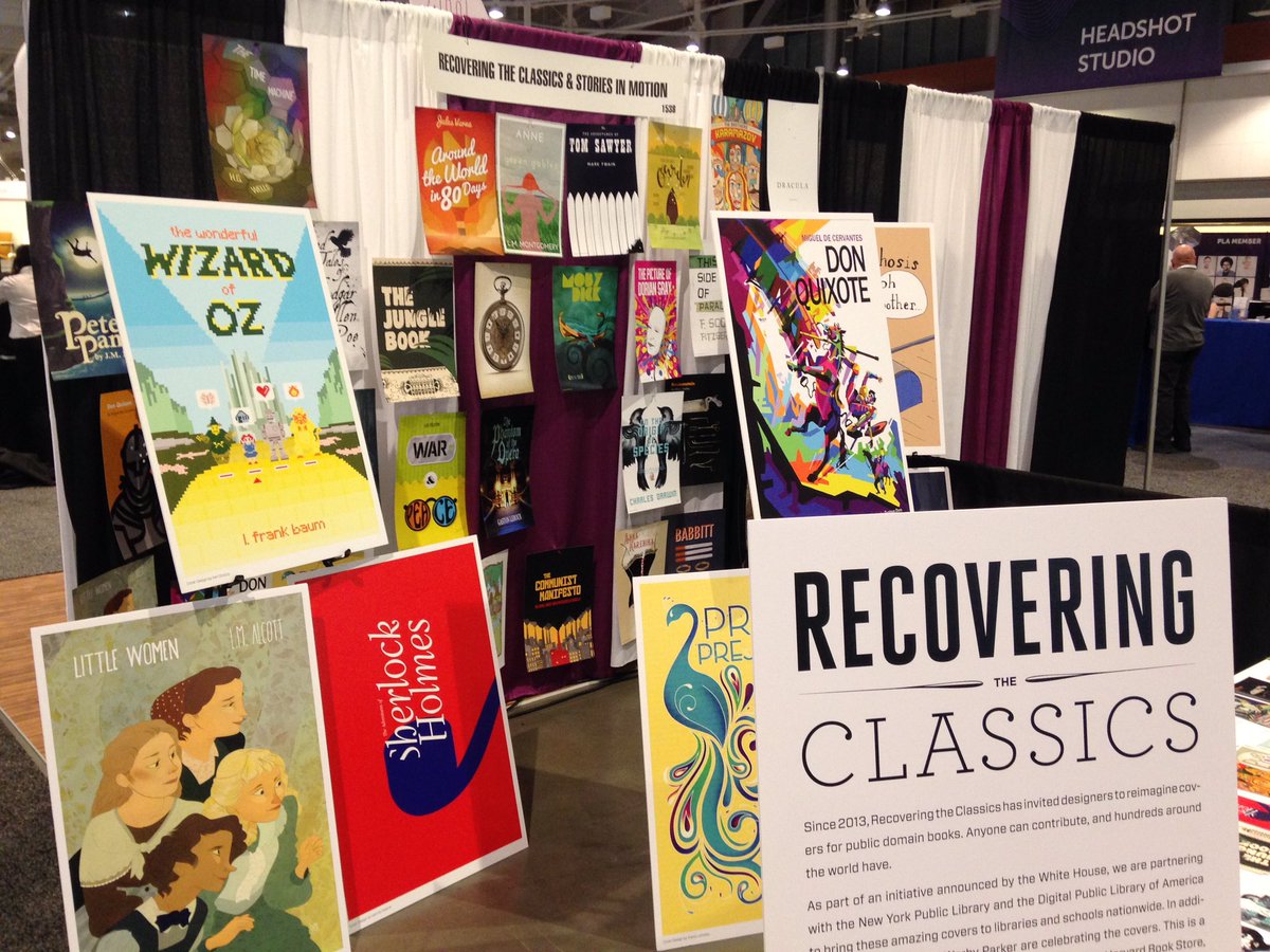 plympton's tweet image. You can judge a book by its cover! #recoveringtheclassics at #PLA2020 in Nashville.